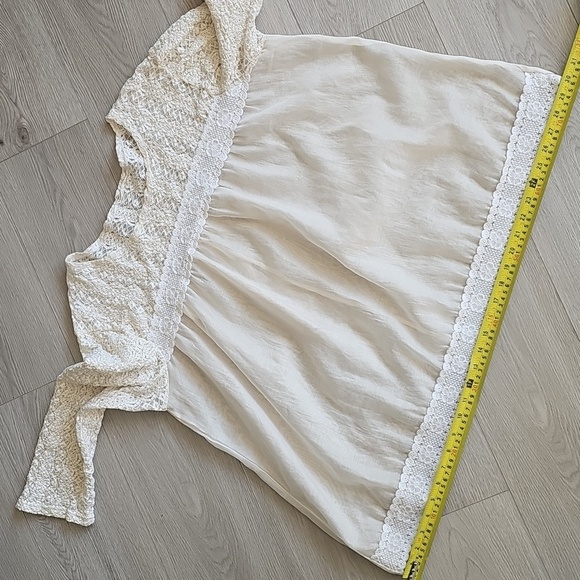 Vintage Fairycore Ethereal Whimsical Cottagecore Sheer Lace Flowy Blouse - Picture 13 of 13